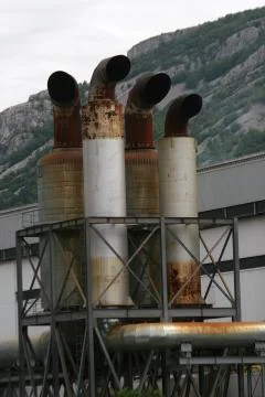 Pollution from a factory Stock Photos