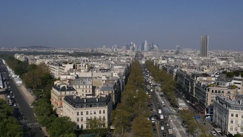 Pollution, Fog, Eiffel tower, Paris, France Stock Footage 107360079