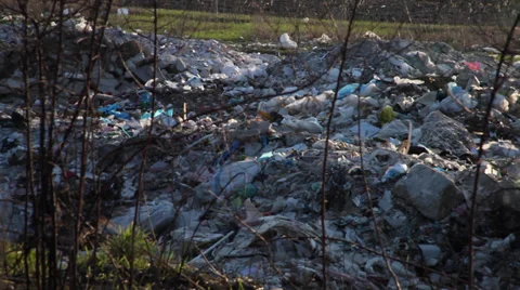 Pollution, garbage dump, landfill, trash,construction &amp; demolition waste, litter 動画素材 36778786