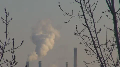 Pollution, global warming. Pollution in town 库存影片 22421961