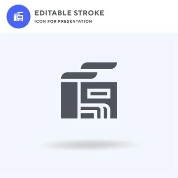 Pollution icon vector, filled flat sign, solid pictogram isolated on white, l Stock Illustration