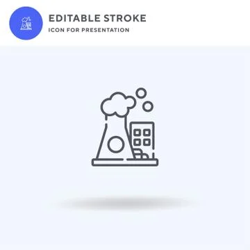 Pollution icon vector, filled flat sign, solid pictogram isolated on white, logo Stock Illustration