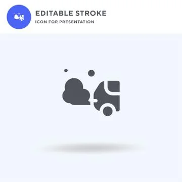 Pollution icon vector, filled flat sign, solid pictogram isolated on white, logo イラスト素材