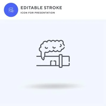 Pollution icon vector, filled flat sign, solid pictogram isolated on white, logo Stock Illustration