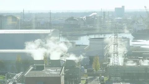 Pollution Industrial area_CloseUp Stock Footage 85021743