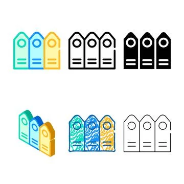 Pollution level color icon vector types symbol Stock Illustration