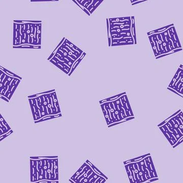 Pollution microplastics river glyph vector seamless pattern Stock Illustration
