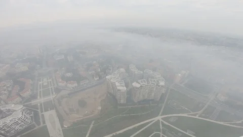 Pollution in Milan Landscape Stock Footage 98005608