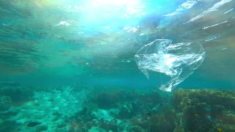 Pollution of the ocean Stock Footage 124861020