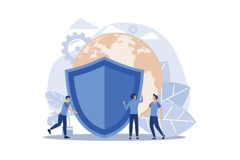 Pollution of the planet, emission of harmful substances into the environmen.. Stock Illustration