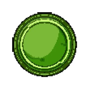 Pollution plastic bottle cap pixel art vector illustration Stock Illustration