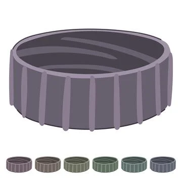 Pollution plastic bottle cap vector cartoon graphic Stock Illustration