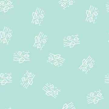 Pollution plastic line seamless pattern Stockillustratie