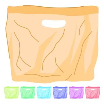 Pollution plastic shopping bag vector cartoon graphic Stock Illustration