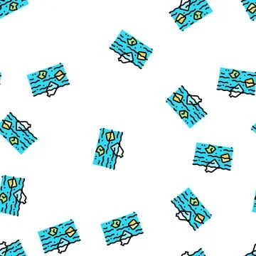 Pollution plastic vector seamless pattern Stock Illustration