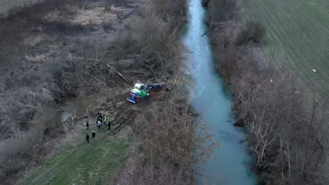 Pollution river Italy Video stock 231125603