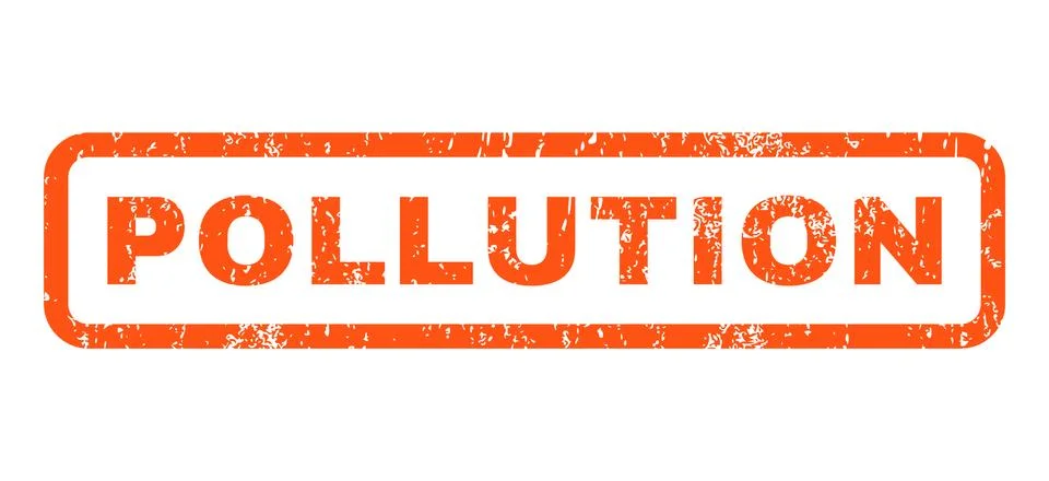 Pollution Rubber Stamp Stock Illustration