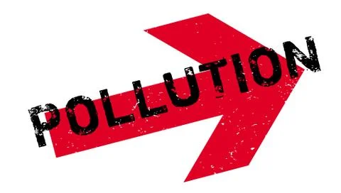 Pollution rubber stamp Stock Illustration