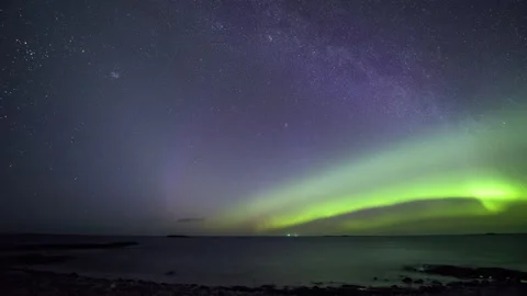 Pollution of the sky by satellites Stock Footage 250424738