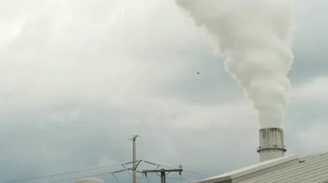 Pollution - Smoke stack power plant (Sequence #2) 動画素材 11140333