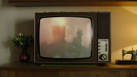 Pollution on the TV screen Stock Footage 151157358