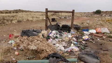 Pollution in the veld Stock Footage 59913190