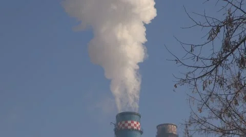 Pollution, warming effect globale.Pollution in town. Video stock 20625681