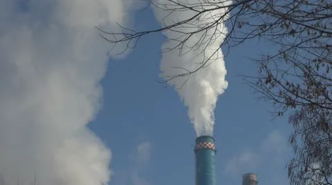 Pollution, warming effect globale.Pollution in town. Vídeos de archivo 20626285