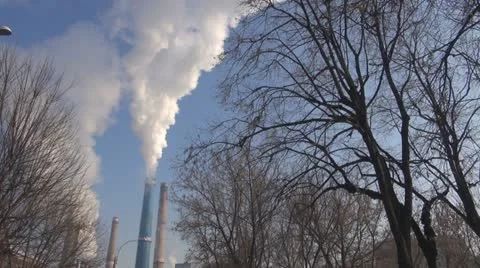 Pollution, warming effect globale.Pollution in town. Video stock 20627669