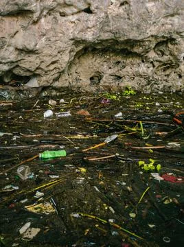 Pollution in the water Stock Photos