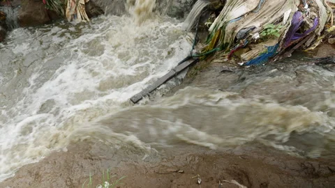 Pollution on water surface 스톡 동영상 139338192