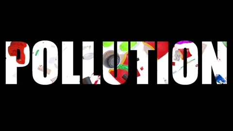 POLLUTION is a word from garbage. 库存影片 148327282