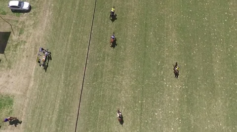 Polo match drone scene Vídeo Stock 56834822