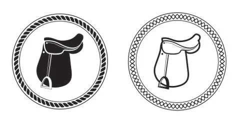 Polo sadle vector design Stock Illustration