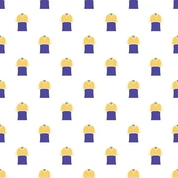 Polo shirt uniform pattern on white background Illustrazione stock