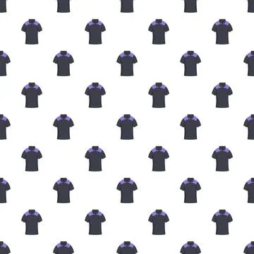 Polo shirts seamless pattern with purple accents イラスト素材