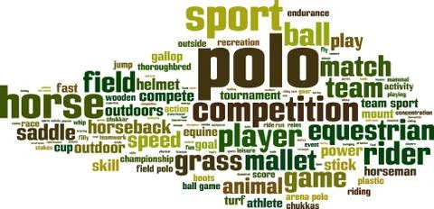 Polo word cloud Stock Illustration