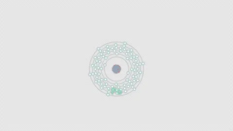 Polonium Po Bohr Atom Model Clean No Text Animation Video Overlay Alpha 4K Stock-Footage 339366916