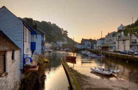 Polperro harbour Stock Photos