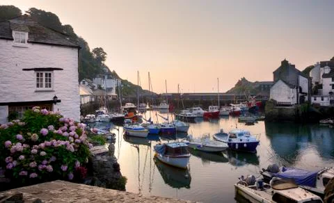 Polperro harbour Stock Photos