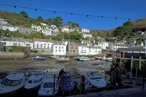 Polperro Harbour Stock-Fotos