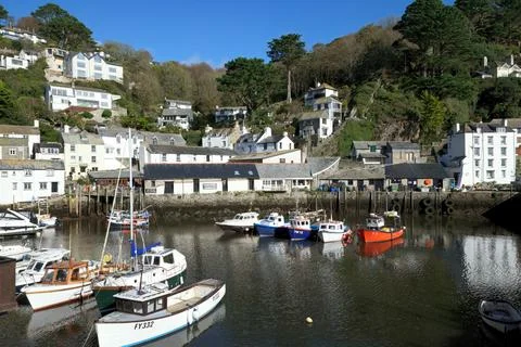 Polperro Harbour Stock Photos