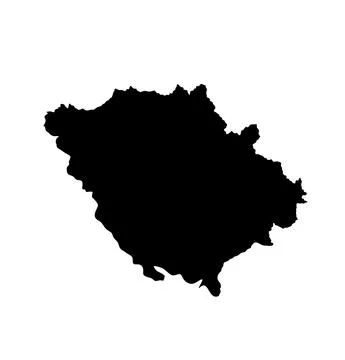 Poltava map vector silhouette illustration isolated on white イラスト素材