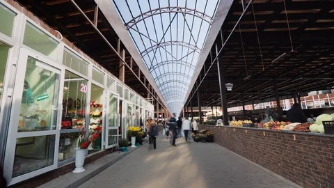 Poltava, Ukraine - JULY 2018: Bazaar timelapse 스톡 동영상 102851784