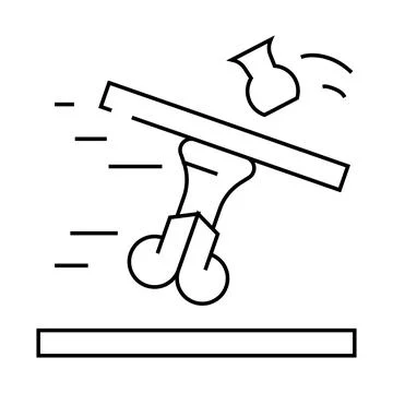 Poltergeist fear line icon vector illustration Stock Illustration