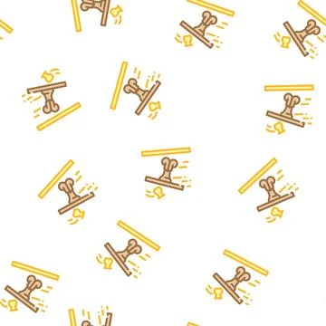 Poltergeist fear vector seamless pattern Stock Illustration