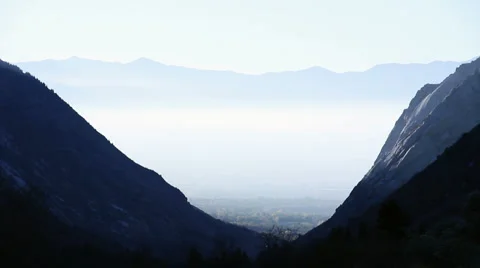 Polution From a Mountain View HD2599 Stock Footage 994628