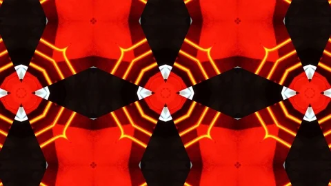 Poly Art Kaleidoscope Geometric Hypnotic Fractal background 00035 Stock Footage 123794148
