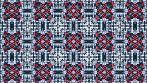 Poly Art Kaleidoscope Geometric Hypnotic Fractal background 00040 Stock Footage 123795444