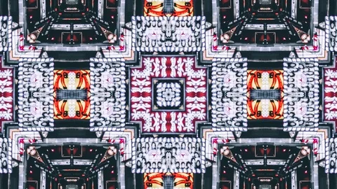 Poly Art Kaleidoscope Geometric Hypnotic Fractal background 00041 Stock Footage 123795481